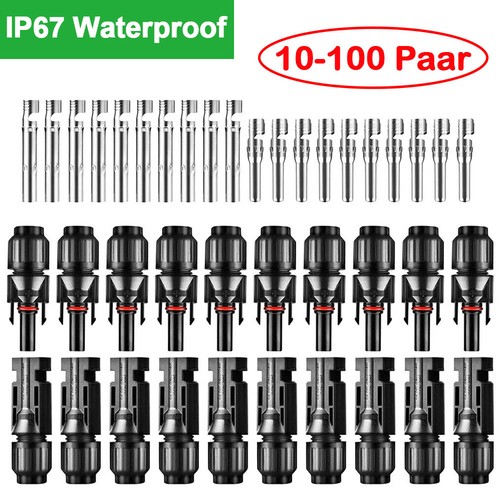 100 paar mc4 - mc4, solarstecker