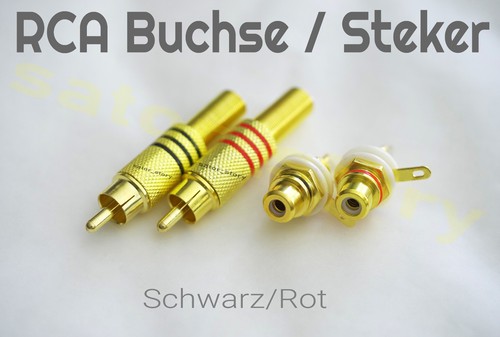 Rca stecker buchse - stecker, rot
